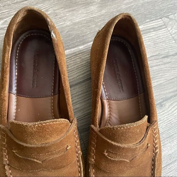 Trask “Sadler” Suede Leather Brown Penny Loafer main image 7